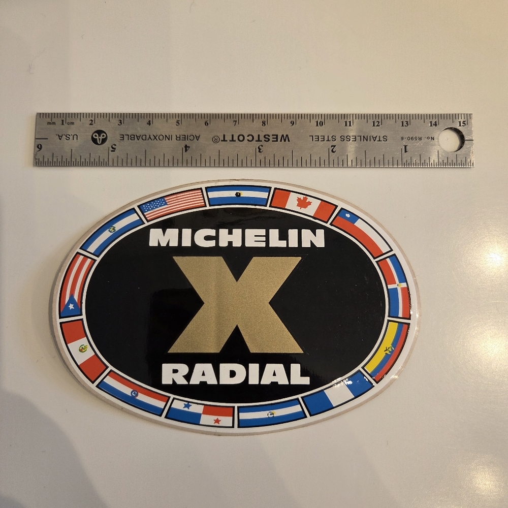 Vintage Michelin X Radial Tires Racing Sticker